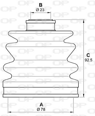 OPEN PARTS gofruotoji membrana, kardaninis velenas SJK7169.00